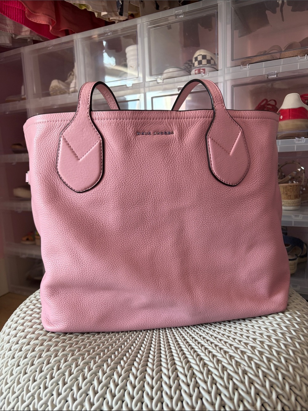 Marc Jacobs Pink Pebbled Leather Tote